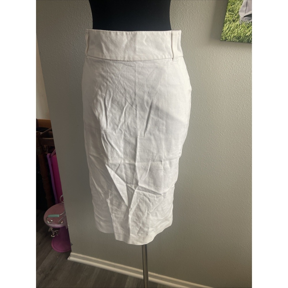 Banana Republic Women White Denim Skirt Size 4